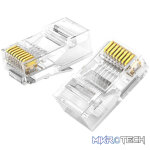 UGREEN Cat6 RJ45 Modular Plugs - Transparent with Gold Contacts (10 Pieces) - Image 3