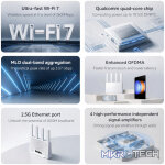 Xiaomi BE3600 Wireless Dual-Band Wi-Fi 7 Router with 2.5Gb Ethernet – White - Image 3