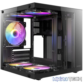 Antec VCX10M ARGB Micro-ATX | ITX Mini-Tower Gaming Chassis - Black