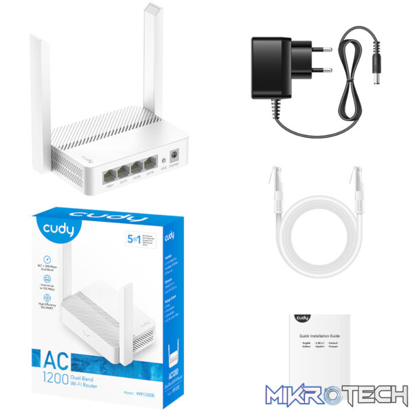 Cudy AC1200 Dual-Band Wireless Wi-Fi Router – White - Image 5