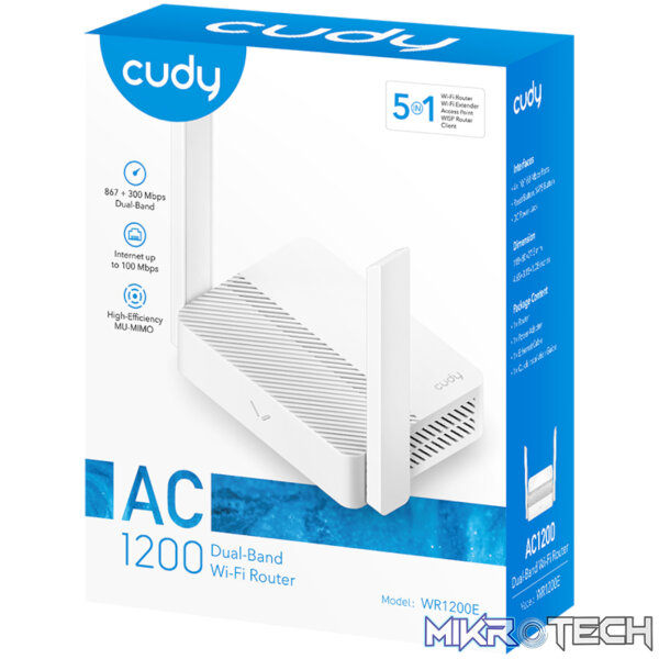 Cudy AC1200 Dual-Band Wireless Wi-Fi Router – White - Image 6