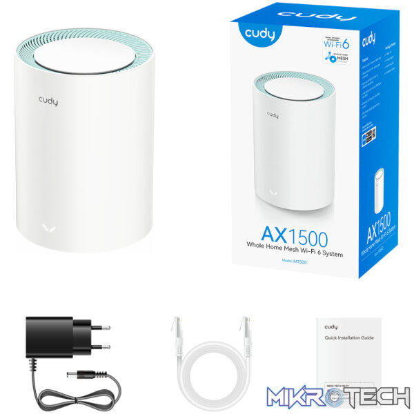Cudy AX1500 Gigabit Mesh Wi-Fi 6 System – 1 Pack - Image 2