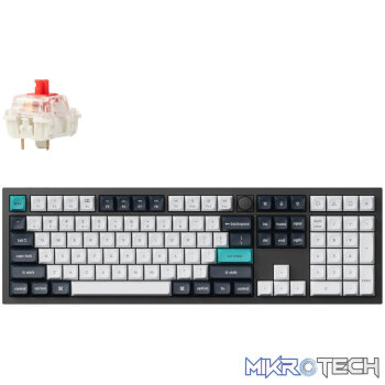 Keychron Q6 Max 100% Full Assembled Knob Red Switch Hot-Swap Gateron Jupiter RGB Wireless Keyboard - Black