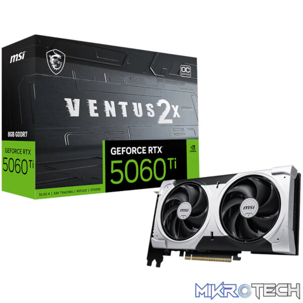 MSI Nvidia GeForce RTX 5060TI VENTUS 2X OC PLUS 8GB Graphics Card MSI Nvidia GeForce RTX 5060TI VENTUS 2X OC PLUS 8GB Graphics Card