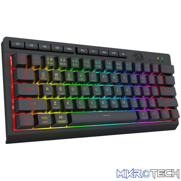 Redragon SHIVA K522 PRO RGB Wireless Gaming Keyboard- Black - Image 3