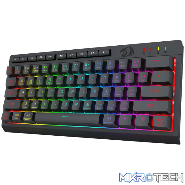 Redragon SHIVA K522 PRO RGB Wireless Gaming Keyboard- Black - Image 4
