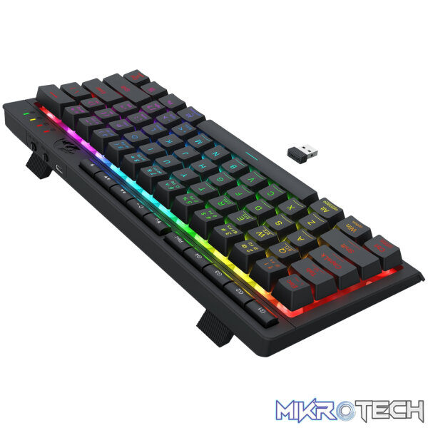 Redragon SHIVA K522 PRO RGB Wireless Gaming Keyboard- Black - Image 6