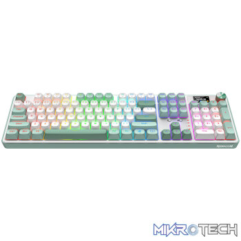Redragon WYVERN K761 Pro Full-size RGB Wireless Mechanical Gaming Keyboard - White/Green