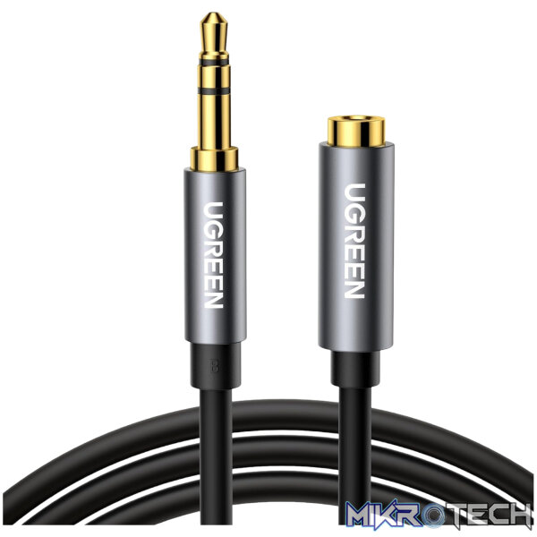 UGREEN AV118 3.5mm AUX Extension Cable 1m – Male to Female –(Black) UGREEN AV118 3.5mm AUX Extension Cable 1m – Male to Female –(Black)