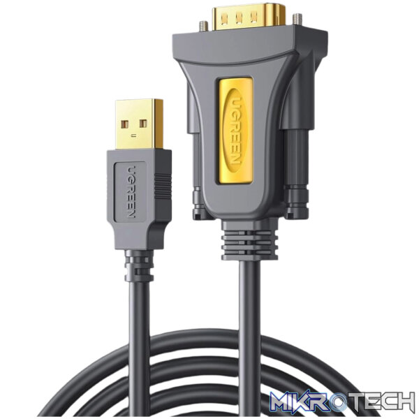UGREEN USB 2.0 to RS-232 Serial Adapter Cable (USB-A Male to DB9 Male)-Black - Image 2