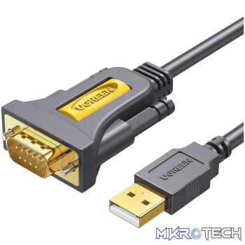 UGREEN USB 2.0 to RS-232 Serial Adapter Cable (USB-A Male to DB9 Male)-Black