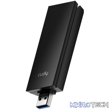 Cudy AX5400 Wi-Fi 6E USB 3.0 Tri-Band High-Gain Adapter-Black