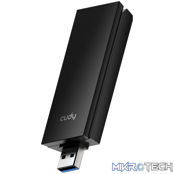 Cudy AX5400 Wi-Fi 6E USB 3.0 Tri-Band High-Gain Adapter-Black Cudy AX5400 Wi-Fi 6E USB 3.0 Tri-Band High-Gain Adapter-Black