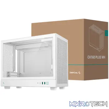 DeepCool CH160 PLUS Micro-ATX Chassis - White