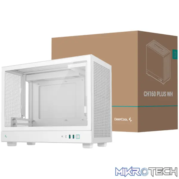 DeepCool CH160 PLUS Micro-ATX Chassis - White DeepCool CH160 PLUS Micro-ATX Chassis - White