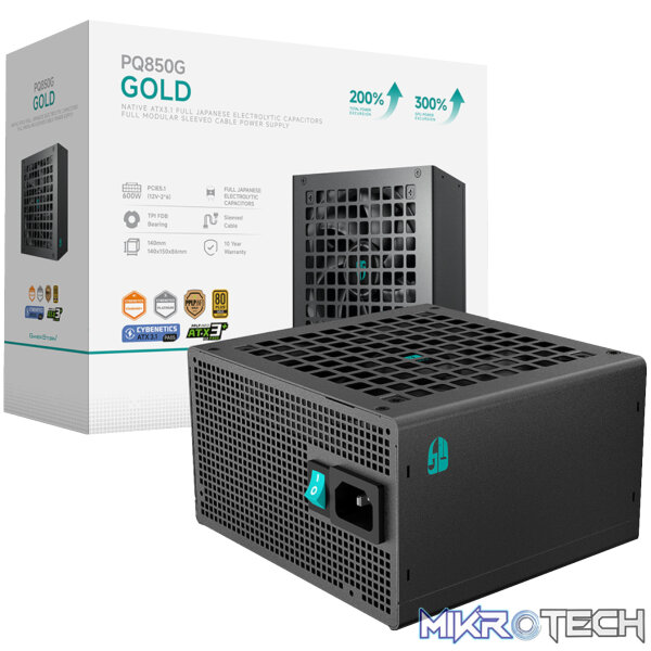 DeepCool PQ850M 850W 80 PLUS GOLD Fully Modular Power Supply DeepCool PQ850M 850W 80 PLUS GOLD Fully Modular Power Supply