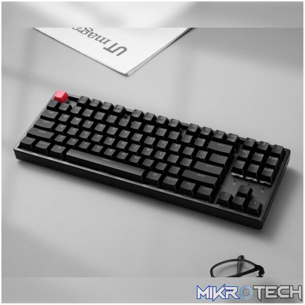 Keychron K8 QMK 80% TKL Wireless Mechanical Keyboard V2 Red Switches - Black - Image 3