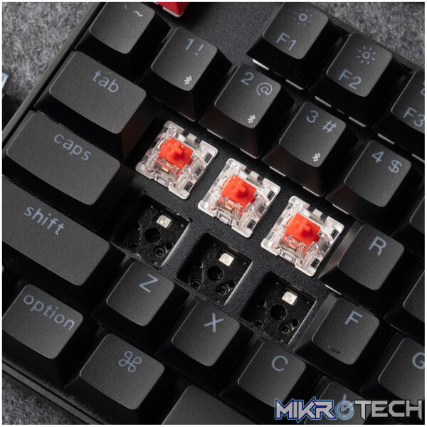 Keychron K8 QMK 80% TKL Wireless Mechanical Keyboard V2 Red Switches - Black - Image 4
