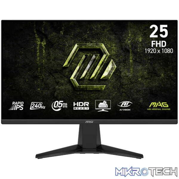 MSI MAG 255F X24 25″ FHD 240Hz IPS Gaming Monitor MSI MAG 255F X24 25″ FHD 240Hz IPS Gaming Monitor