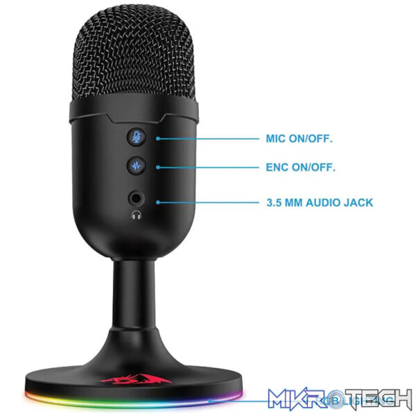 Redragon GM303 PULSAR Gaming Stream Microphone - Black - Image 5