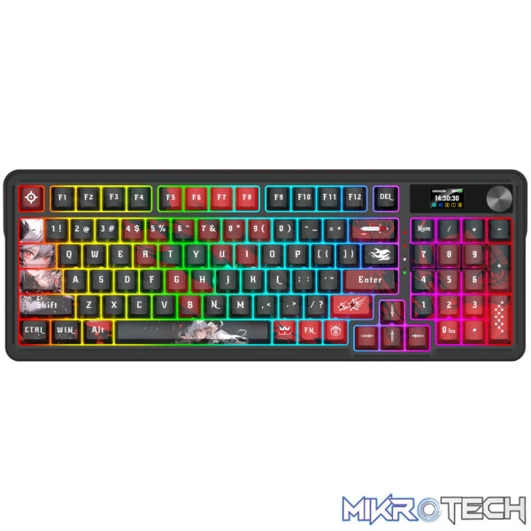 Redragon K719AK ARTEMIS PRO RGB Wireless LCD Mechanical Gaming Keyboard - Image 2
