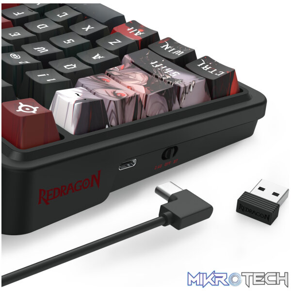 Redragon K719AK ARTEMIS PRO RGB Wireless LCD Mechanical Gaming Keyboard - Image 6