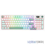 Redragon K719WGB GALATIN RGB PRO Full sized Wireless Gaming Keyboard - White - Image 2