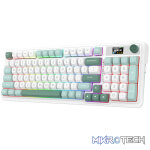 Redragon K719WGB GALATIN RGB PRO Full sized Wireless Gaming Keyboard - White - Image 3