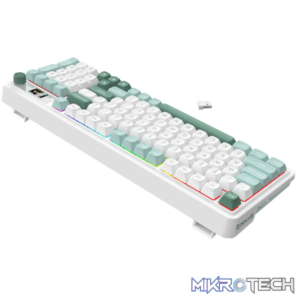 Redragon K719WGB GALATIN RGB PRO Full sized Wireless Gaming Keyboard - White - Image 4