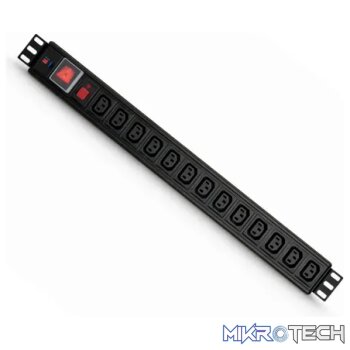 10 Way IEC C13 Power Rail - Networking