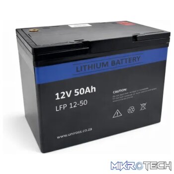 12V 50Ah 640Wh LiFePO4 Battery - Battery