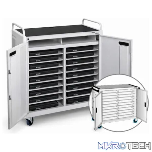 24 Way vertical Notebook Trolley Re-front doors 24 Way vertical Notebook Trolley Re-front doors