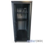 27U 600x1000 Floor Server Cabinet - Glass - Networking