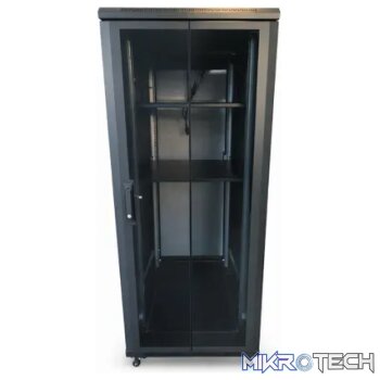 42U 600x1000 Floor Server Cabinet - Glass - Networking - SS-6042-GLA-B