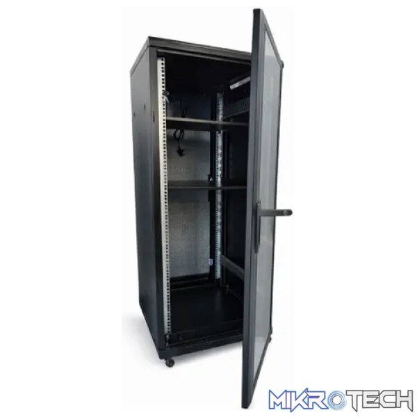 42U 600x1200 Floor Server Cabinet - Glass - Networking - Image 3