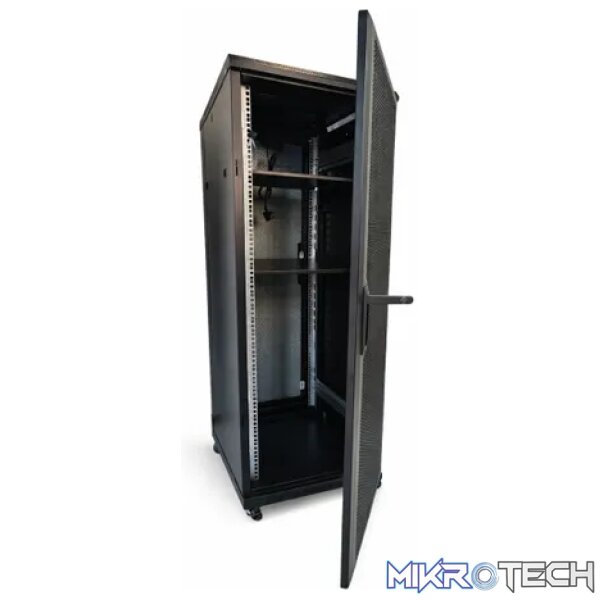 42U 600x800 Floor Server Cabinet - Perforated - Networking - SS-6842-PER-B - Image 3
