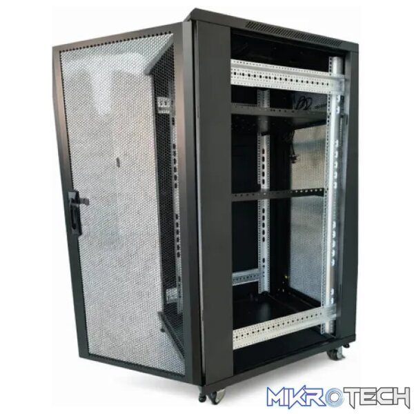 42U 600x800 Floor Server Cabinet - Perforated - Networking - SS-6842-PER-B - Image 4