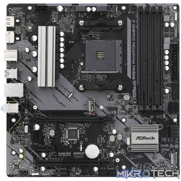 ASRock B550 Phantom Gaming 4 AM4 M-ATX Motherboard - Image 2