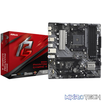 ASRock B550 Phantom Gaming 4 AM4 M-ATX Motherboard