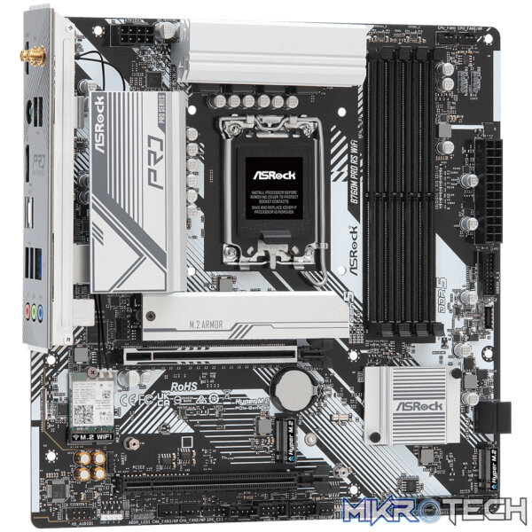 ASRock B760M Pro RS WiFi Intel LGA 1700 MATX Gaming Motherboard - Image 3