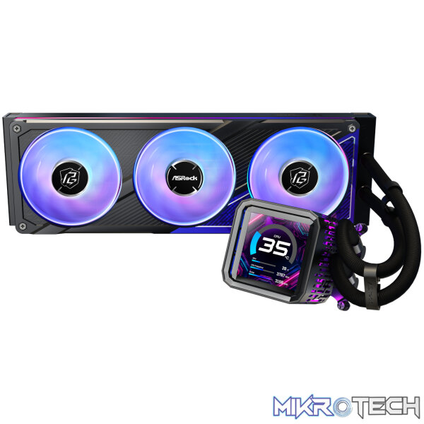 ASRock Phantom Gaming 360 LCD All-in-one Liquid CPU Cooler - Black - Image 2