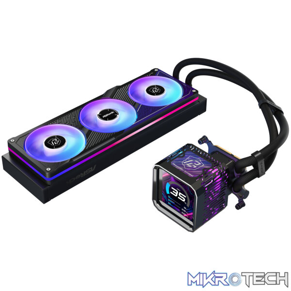 ASRock Phantom Gaming 360 LCD All-in-one Liquid CPU Cooler - Black - Image 3
