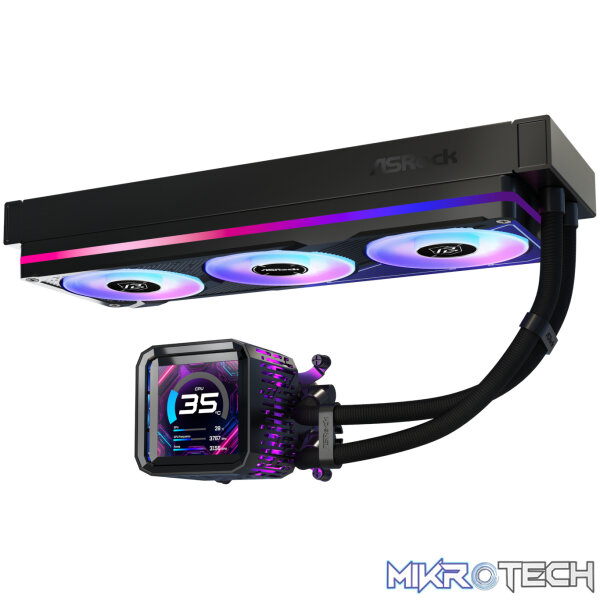ASRock Phantom Gaming 360 LCD All-in-one Liquid CPU Cooler - Black - Image 4
