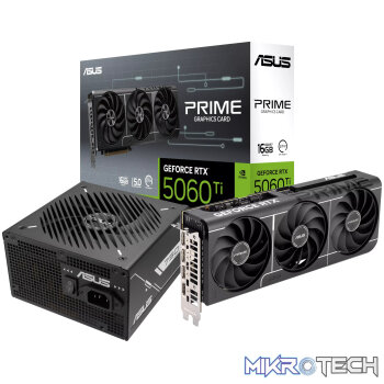 ASUS PRIME GeForce RTX 5060 Ti 16GB and 750W 80 PLUS Bronze Non-Modular Power Supply Bundle