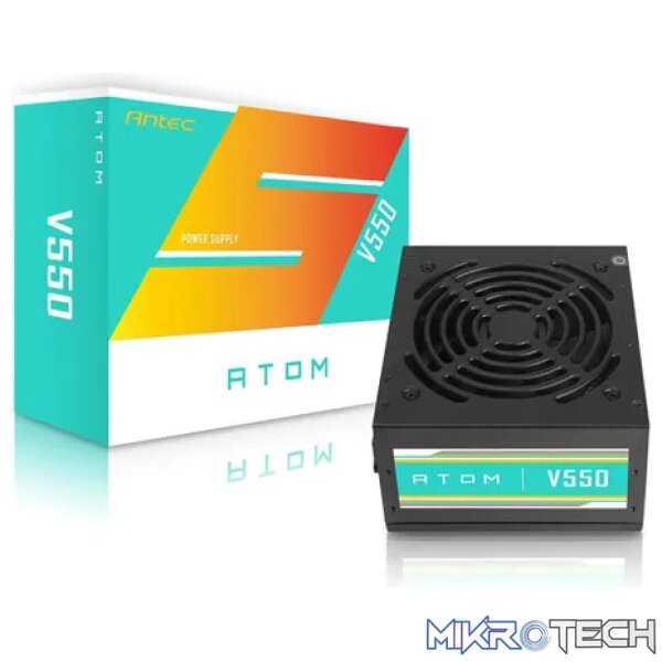 Antec Atom V550 550W Non-Modular Black Desktop Power Supply - Image 2