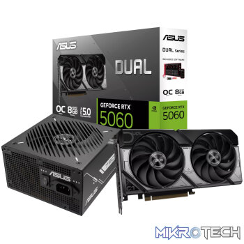 Asus Nvidia GeForce RTX 5060 OC Edition and 750W 80 PLUS Bronze Non-Modular Power Supply Bundle
