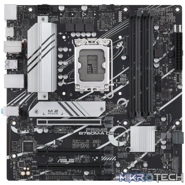 Asus PRIME B760M-A D4 CSM LGA 1700 M-ATX Motherboard - Image 2
