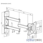 Bracket 13" -  27" Full Motion, 35Kg - Image 3