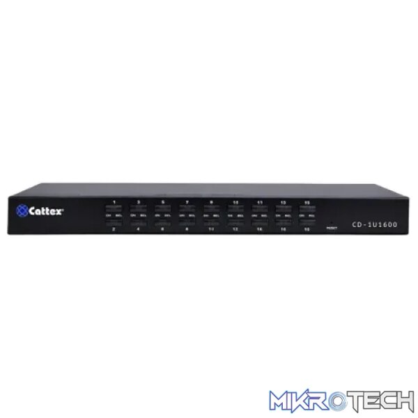 Cattex 16 Port USB/PS2 KVM Rack Mountable VGA KVM Console - Networking - Image 2