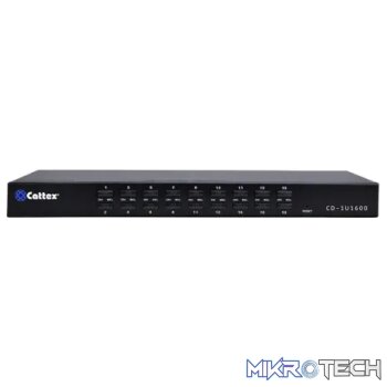 Cattex 16 Port USB/PS2 KVM Rack Mountable VGA KVM Console - Networking